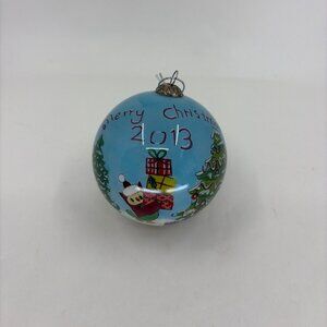 Pier 1 Li Bien Christmas Tree Ornament 2013 Owls Blown Glass Holiday Decor